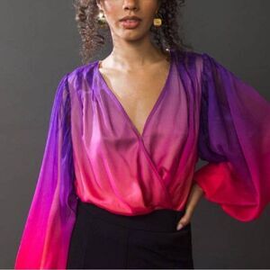 Ombré bodysuit Size S from Flying Tomato Pink Fuscia Purple